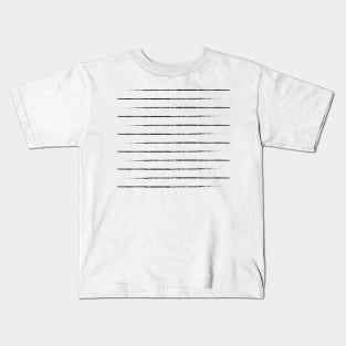 Minimal Simple White Background Black Lines Stripes Kids T-Shirt